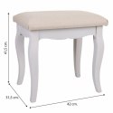 Taboret Alexandra House Living Biały Brązowy drewno sosnowe Drewno MDF 31 x 41 x 42 cm