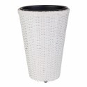 Doniczka Alexandra House Living Biały Żelazo Rattan Plastikowy 28 x 40 x 28 cm