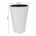 Doniczka Alexandra House Living Biały Żelazo Rattan Plastikowy 28 x 40 x 28 cm