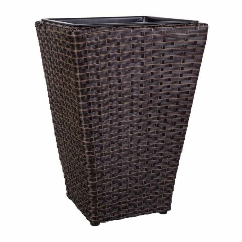 Doniczka Alexandra House Living Brązowy Żelazo Rattan Plastikowy 28 x 40 x 28 cm