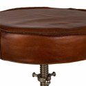 Taboret Alexandra House Living Brązowy Skórzany Drewno Żelazo 36 x 50 x 36 cm