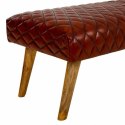 Taboret Alexandra House Living Skórzany Drewno mango 53 x 38 x 115 cm