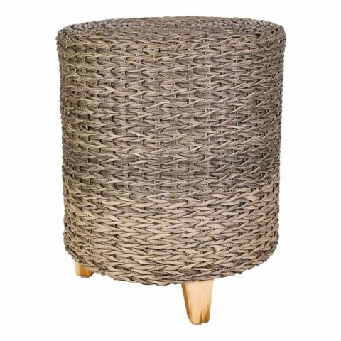 Taboret Alexandra House Living Szary Drewno rattan syntetyczny 40 x 48 x 40 cm