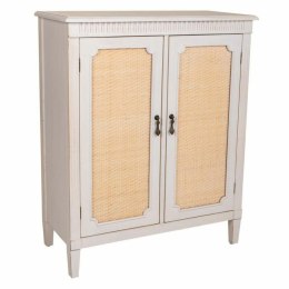 Odbiornik Alexandra House Living Biały Rattan Drewno świerkowe Drewno MDF 36 x 95 x 78 cm