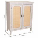 Odbiornik Alexandra House Living Biały Rattan Drewno świerkowe Drewno MDF 36 x 95 x 78 cm