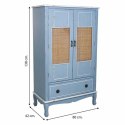 Szafa Alexandra House Living Niebieski Rattan Drewno świerkowe Drewno MDF 42 x 138 x 80 cm