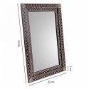 Lustro ścienne Alexandra House Living Biały Brązowy Drewno MDF 1 x 62 x 42 cm