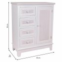 Mebel do Przedpokoju z Szufladami Alexandra House Living Biały Drewno MDF 32 x 84 x 66 cm