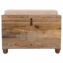 Taboret Alexandra House Living Biały Naturalny Drewno mango Drewno MDF 40 x 47 x 72 cm