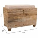 Taboret Alexandra House Living Biały Naturalny Drewno mango Drewno MDF 40 x 47 x 72 cm