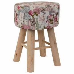 Taboret Alexandra House Living Różowy Bambus Sosna Gąbka Drewno MDF 32 x 44 x 32 cm