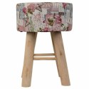 Taboret Alexandra House Living Różowy Bambus Sosna Gąbka Drewno MDF 32 x 44 x 32 cm