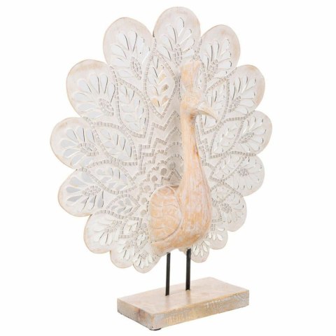 Figurka Dekoracyjna Alexandra House Living Naturalny Szkło Drewno MDF Paw 53 x 12 x 46 cm