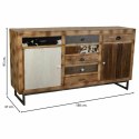 Kredens Alexandra House Living Brązowy Drewno Metal Żelazo 47 x 95 x 180 cm