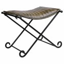 Taboret Alexandra House Living Kolor Zielony Skórzany Metal Żelazo 45 x 45 x 52 cm