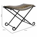 Taboret Alexandra House Living Kolor Zielony Skórzany Metal Żelazo 45 x 45 x 52 cm