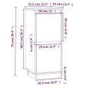 Szafki, 2 szt., 31,5 x 34 x 75 cm, lite drewno sosnowe