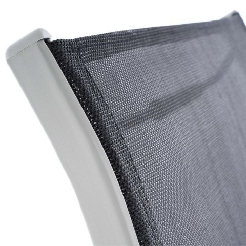 Zestaw 2x ogrodowe krzesło do układania w stos z wysokim oparciem