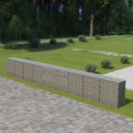 Gabion perete cu capace, 900 x 50 x 100 cm, oțel galvanizat