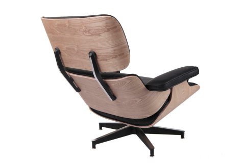 Fotel Vip z podnóżkiem czarny/natural oak/standard base Fotel Vip z podnóżkiem czarny/natural oak/standard base