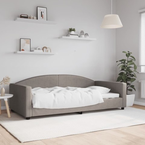 VidaXL Sofa z funkcją spania, kolor taupe, 100x200 cm, obita tkaniną