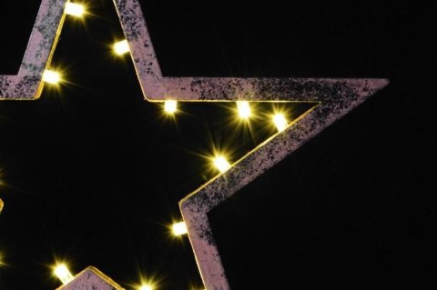 Świąteczna dekoracja - brązowa gwiazda na stojaku