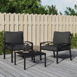 Patio Chairs with Gray Cushions 2 pcs 26.8