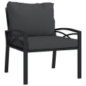 Patio Chairs with Gray Cushions 2 pcs 26.8"x29.9"x31.1" Steel