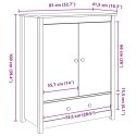 Szafka, czarna, 83x41,5x100 cm, lite drewno sosnowe