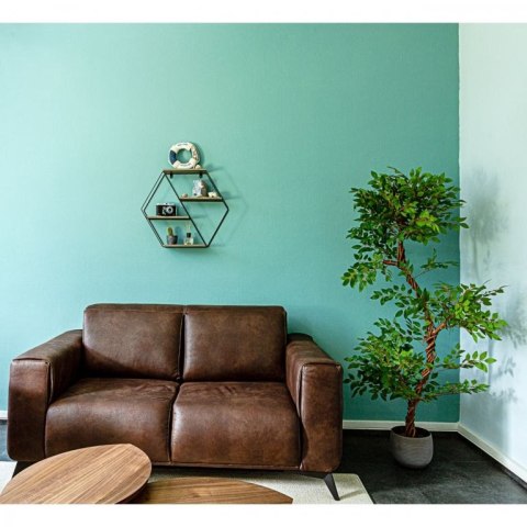 STILISTA Półka ścienna sześciokątna, św. drewno, 51x58x11 cm