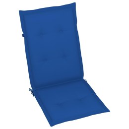 Poduszki na krzesła ogrodowe, 4 szt., kobaltowe, 120x50x3 cm