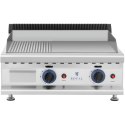 Grill gazowy podwójny gładki ryflowany nierdzewny na gaz ziemny 2x 3.1 kW 0.02 bar 60 x 40 cm