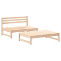 2 Piece Patio Lounge Set with Cushions Solid Wood