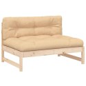 2 Piece Patio Lounge Set with Cushions Solid Wood