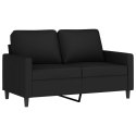 2 Piece Sofa Set with Cushions Black Velvet