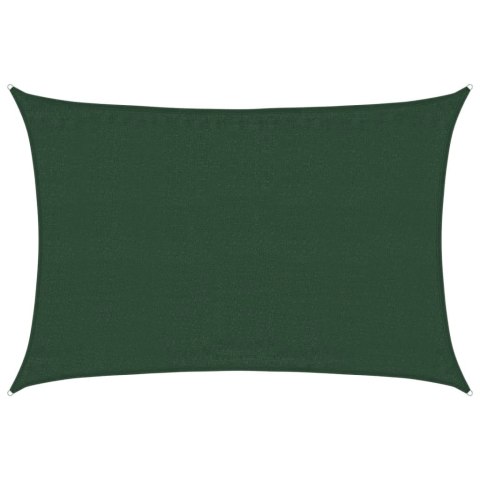 Żagiel przeciwsłoneczny, 160 g/m², ciemnozielony, 3,5x5 m, HDPE