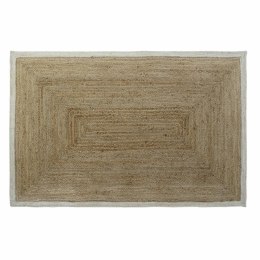 Dywan DKD Home Decor Scandi Poliester Bawełna Biały Jasnobrązowy Juta 120 x 180 x 1 cm