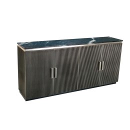 Kredens Home ESPRIT Srebrzysty Mosiądz Marmur 180 x 40 x 85 cm 180 x 40 x 86 cm