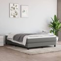 Box Spring Bed with Mattress Dark Gray 53.9"x74.8" Full Fabric