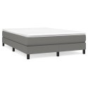 Box Spring Bed with Mattress Dark Gray 53.9"x74.8" Full Fabric