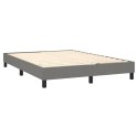 Box Spring Bed with Mattress Dark Gray 53.9"x74.8" Full Fabric