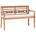 Batavia Bench with Cushions 47.2" Teak