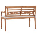 Batavia Bench with Cushions 47.2" Teak