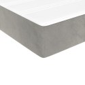 Box Spring Bed with Mattress Light Gray 39.4"x79.9" Twin XL Velvet