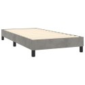 Box Spring Bed with Mattress Light Gray 39.4"x79.9" Twin XL Velvet