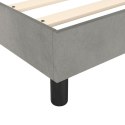 Box Spring Bed with Mattress Light Gray 39.4"x79.9" Twin XL Velvet