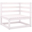 Patio 2-Seater Sofa with Cushions White Solid Wood Pine