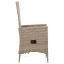 Patio Chairs 2 pcs with Cushions Poly Rattan Beige