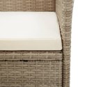 Patio Chairs 2 pcs with Cushions Poly Rattan Beige