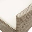 Patio Chairs 2 pcs with Cushions Poly Rattan Beige